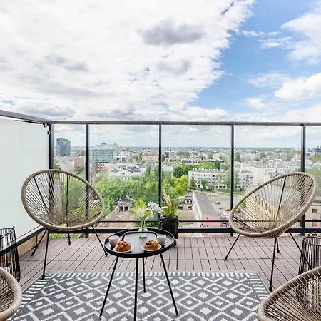 Penthouse Neopolis Centrum Parking Dostęp na Kod Widok na Zachód Słońca Łódź Zewnętrze zdjęcie